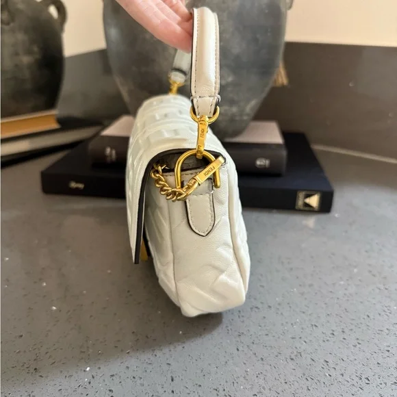 Fendi White Baguette Bag Mini - Picture 4 of 11